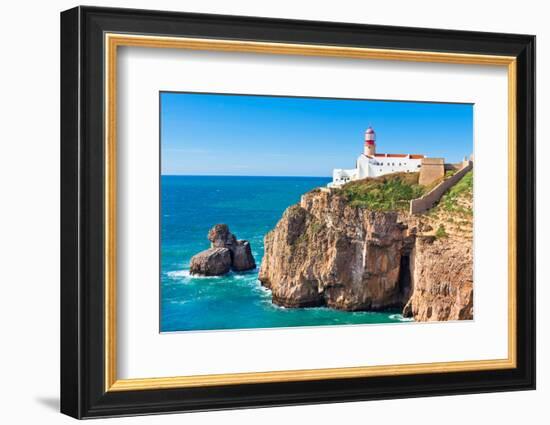 Lighthouse of Cabo Sao Vicente, Sagres, Portugal-topdeq-Framed Photographic Print