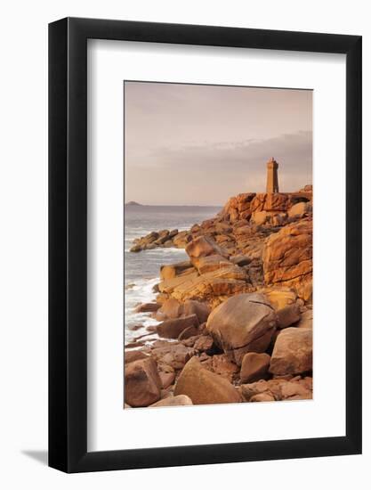 Lighthouse of Meen Ruz, Ploumanach, Cote De Granit Rose, Cotes D'Armor, Brittany, France, Europe-Markus Lange-Framed Photographic Print