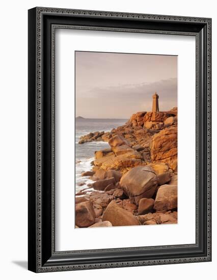 Lighthouse of Meen Ruz, Ploumanach, Cote De Granit Rose, Cotes D'Armor, Brittany, France, Europe-Markus Lange-Framed Photographic Print