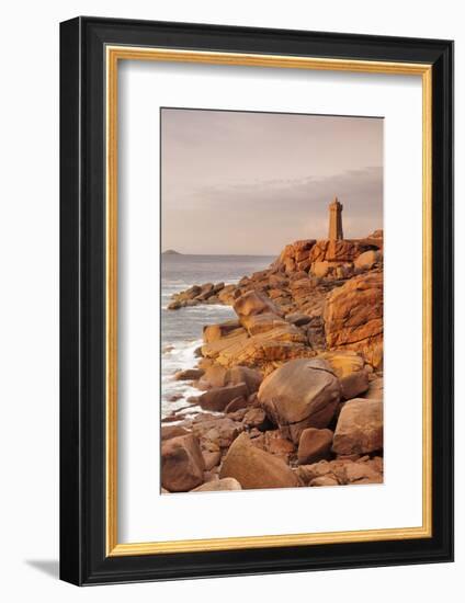 Lighthouse of Meen Ruz, Ploumanach, Cote De Granit Rose, Cotes D'Armor, Brittany, France, Europe-Markus Lange-Framed Photographic Print