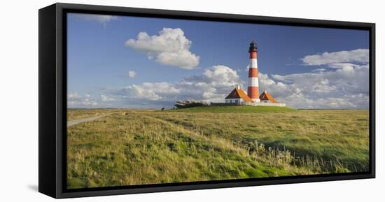 Lighthouse of Westerhever (Municipality), Schleswig-Holstein, Germany-Rainer Mirau-Framed Premier Image Canvas