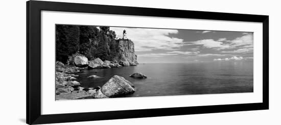 Lighthouse on a Cliff, Split Rock Lighthouse, Lake Superior, Minnesota, USA-null-Framed Photographic Print