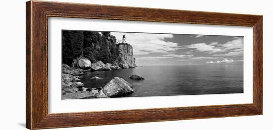 Lighthouse on a Cliff, Split Rock Lighthouse, Lake Superior, Minnesota, USA-null-Framed Photographic Print