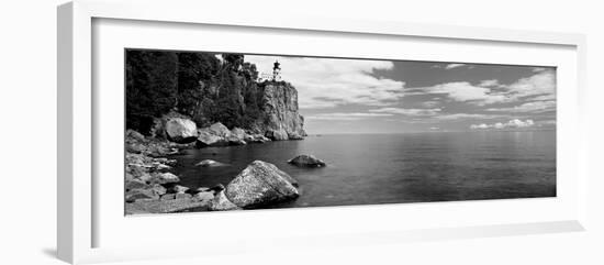 Lighthouse on a Cliff, Split Rock Lighthouse, Lake Superior, Minnesota, USA-null-Framed Photographic Print