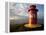 Lighthouse on Bluff Above Stykkisholmer, Iceland-Dave Bartruff-Framed Premier Image Canvas