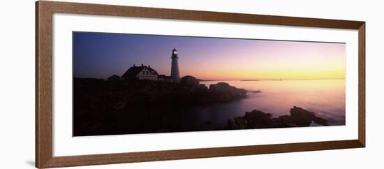 Lighthouse on Coast, Portland Head Lighthouse Built 1791, Cape Elizabeth, Cumberland County, Maine-null-Framed Photographic Print