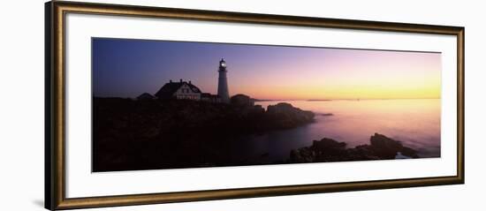 Lighthouse on Coast, Portland Head Lighthouse Built 1791, Cape Elizabeth, Cumberland County, Maine-null-Framed Photographic Print