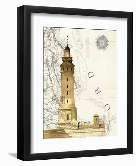 Lighthouse On Rock-Fab Funky-Framed Premium Giclee Print