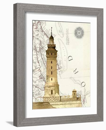 Lighthouse On Rock-Fab Funky-Framed Art Print