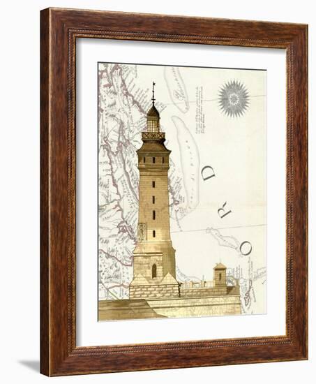 Lighthouse On Rock-Fab Funky-Framed Art Print