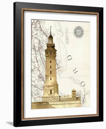 Lighthouse On Rock-Fab Funky-Framed Art Print