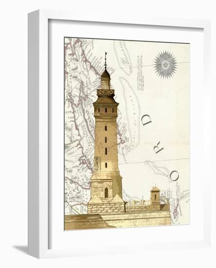 Lighthouse On Rock-Fab Funky-Framed Art Print