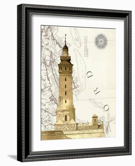 Lighthouse On Rock-Fab Funky-Framed Art Print