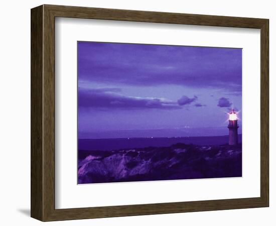 Lighthouse on Rocky Shore, Evening-Gary D^ Ercole-Framed Photographic Print