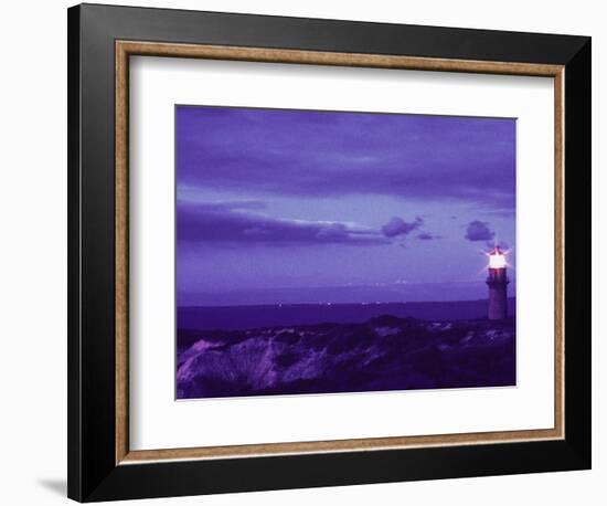 Lighthouse on Rocky Shore, Evening-Gary D^ Ercole-Framed Photographic Print