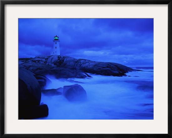 Lighthouse on Rocky Shore-Jim Richardson-Framed Photographic Print