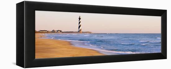 Lighthouse on the Beach, Cape Hatteras Light, Hatteras Island, North Carolina, USA-null-Framed Premier Image Canvas