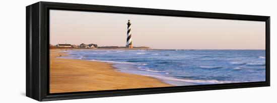 Lighthouse on the Beach, Cape Hatteras Light, Hatteras Island, North Carolina, USA-null-Framed Premier Image Canvas