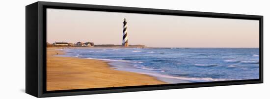 Lighthouse on the Beach, Cape Hatteras Light, Hatteras Island, North Carolina, USA-null-Framed Premier Image Canvas