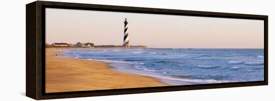 Lighthouse on the Beach, Cape Hatteras Light, Hatteras Island, North Carolina, USA-null-Framed Premier Image Canvas