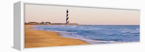 Lighthouse on the Beach, Cape Hatteras Light, Hatteras Island, North Carolina, USA-null-Framed Premier Image Canvas