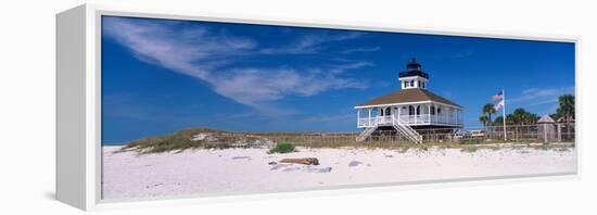 Lighthouse on the Beach, Port Boca Grande Lighthouse, Gasparilla Island State Park-null-Framed Stretched Canvas