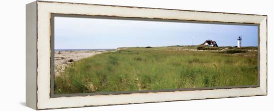 Lighthouse on the Beach, Race Point Light, Provincetown, Cape Cod, Barnstable County-null-Framed Premier Image Canvas