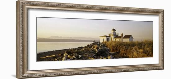 Lighthouse on the Beach, West Point Lighthouse, Seattle, King County, Washington State, USA-null-Framed Photographic Print