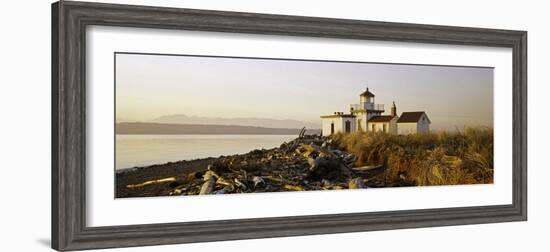 Lighthouse on the Beach, West Point Lighthouse, Seattle, King County, Washington State, USA-null-Framed Photographic Print