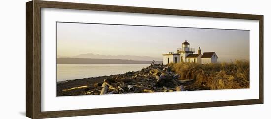 Lighthouse on the Beach, West Point Lighthouse, Seattle, King County, Washington State, USA-null-Framed Photographic Print