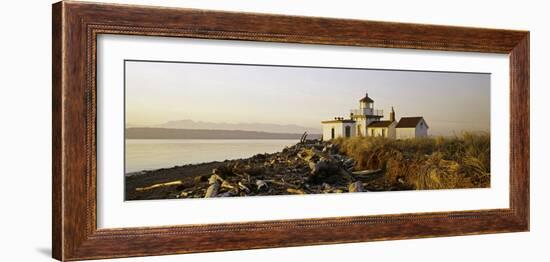 Lighthouse on the Beach, West Point Lighthouse, Seattle, King County, Washington State, USA-null-Framed Photographic Print