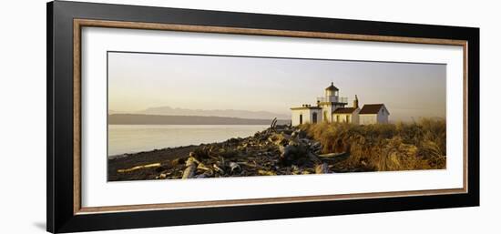 Lighthouse on the Beach, West Point Lighthouse, Seattle, King County, Washington State, USA-null-Framed Photographic Print
