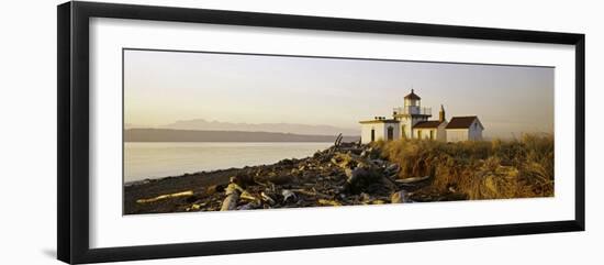 Lighthouse on the Beach, West Point Lighthouse, Seattle, King County, Washington State, USA-null-Framed Photographic Print