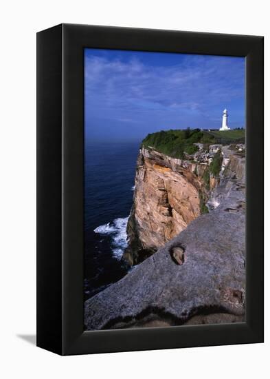 Lighthouse on the Cliff at the Gap, New South Wales, Australia-Natalie Tepper-Framed Stretched Canvas