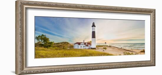 Lighthouse on the Coast, Big Sable Point Lighthouse, Lake Michigan, Ludington, Mason County-null-Framed Photographic Print