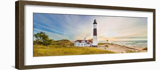 Lighthouse on the Coast, Big Sable Point Lighthouse, Lake Michigan, Ludington, Mason County-null-Framed Photographic Print