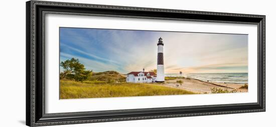 Lighthouse on the Coast, Big Sable Point Lighthouse, Lake Michigan, Ludington, Mason County-null-Framed Photographic Print