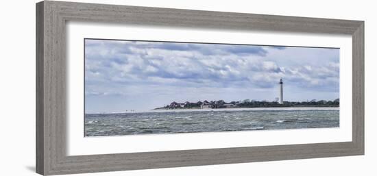 Lighthouse on the coast, Cape May Lighthouse, New Jersey, USA-Panoramic Images-Framed Premium Photographic Print