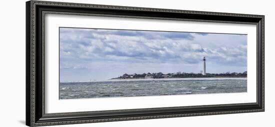 Lighthouse on the coast, Cape May Lighthouse, New Jersey, USA-Panoramic Images-Framed Premium Photographic Print