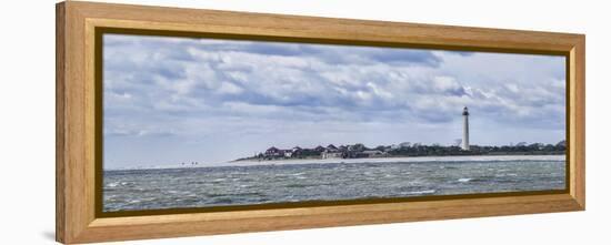 Lighthouse on the coast, Cape May Lighthouse, New Jersey, USA-Panoramic Images-Framed Premier Image Canvas