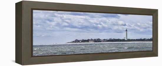 Lighthouse on the coast, Cape May Lighthouse, New Jersey, USA-Panoramic Images-Framed Premier Image Canvas