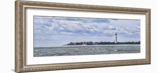 Lighthouse on the coast, Cape May Lighthouse, New Jersey, USA-Panoramic Images-Framed Photographic Print