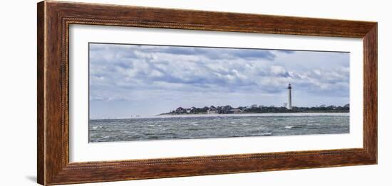 Lighthouse on the coast, Cape May Lighthouse, New Jersey, USA-Panoramic Images-Framed Photographic Print