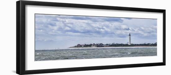 Lighthouse on the coast, Cape May Lighthouse, New Jersey, USA-Panoramic Images-Framed Photographic Print