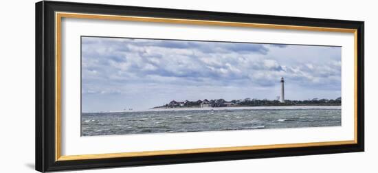 Lighthouse on the coast, Cape May Lighthouse, New Jersey, USA-Panoramic Images-Framed Photographic Print