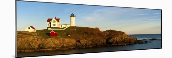 Lighthouse on the Coast, Cape Neddick Lighthouse, Cape Neddick, York, Maine, USA-null-Mounted Photographic Print