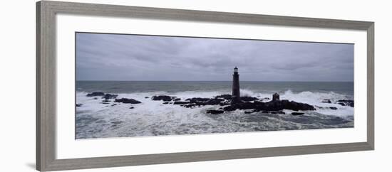 Lighthouse on the Coast, Graves Light, Boston Harbor, Massachusetts, USA-null-Framed Photographic Print