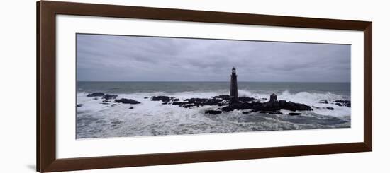 Lighthouse on the Coast, Graves Light, Boston Harbor, Massachusetts, USA-null-Framed Photographic Print