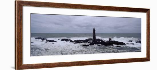 Lighthouse on the Coast, Graves Light, Boston Harbor, Massachusetts, USA-null-Framed Photographic Print