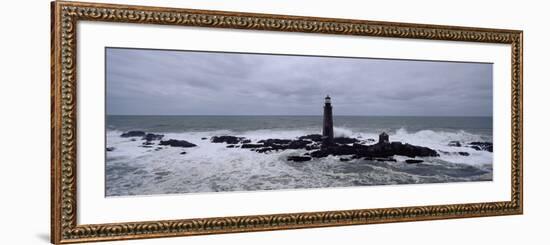 Lighthouse on the Coast, Graves Light, Boston Harbor, Massachusetts, USA-null-Framed Photographic Print